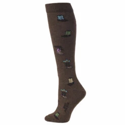 Ladies Brown Sock W Cowboy Boots & Hat Pattern - 0417102