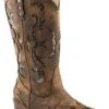 Roper Ladies Faux Leather Metallic Underlay Snip Toe Boot- 09-021-1566-3022
