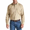 Ariat Men's Flame Resistant Solid Work Shirt Khaki - 10012251 -Western Cowboy Equipment 10012251 2