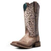 Ariat Ladies Circuit Distressed Leopard Savannah Boot 10035942 2 Ariat Ladies Circuit Distressed Leopard Savannah Boot 10035942 -Western Cowboy Equipment 10035942 3 4 front