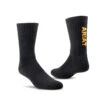 Mens Premium Ringspun Cotton Crew Work Sock 3 Pair Pack Large Black -Western Cowboy Equipment 10036518 front 1
