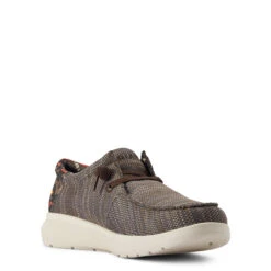 Men's Ariat Hilo Stretch Lace Heathered Brown 10042507 -Western Cowboy Equipment 10042507 medial 1