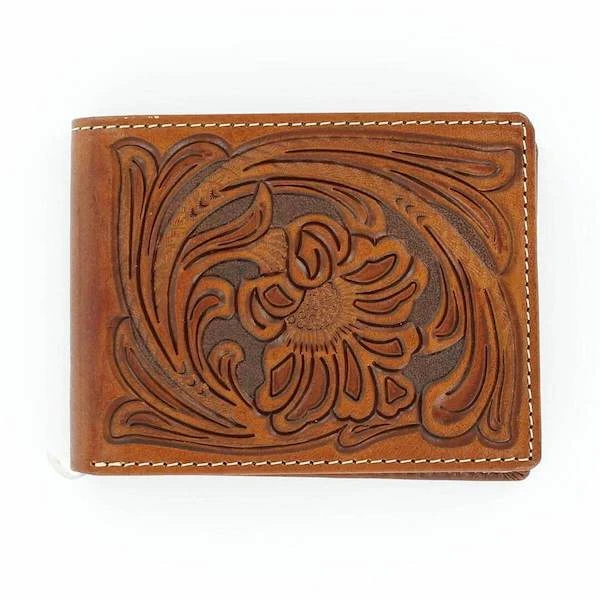 Nocona Men's Floral Embossed Bifold Wallet N5490608 3 Nocona Men's Floral Embossed Bifold Wallet N5490608