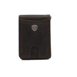 ARIAT CARD CASE MONEY CLIP BROWN - ACCESSORIES WALLET - A35117282
