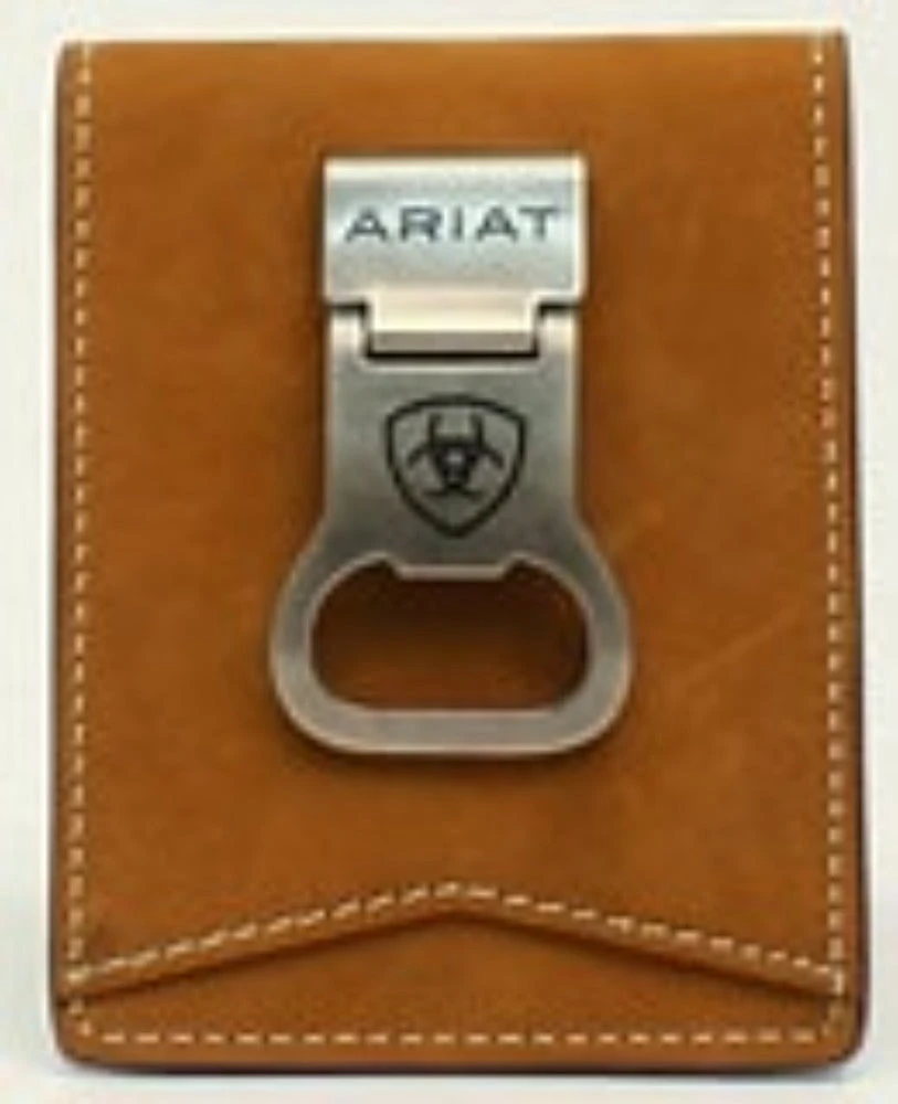 Ariat® Men's Western Contrast Stitching Bi-Fold Wallet With Money Clip A3543344 3 Ariat® Men's Western Contrast Stitching Bi-Fold Wallet With Money Clip A3543344