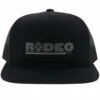 Hooey Rodeo, Black 5-Panel Trucker Hat With Grey & Black Patch #2154T-BK -Western Cowboy Equipment 2154T BK01 800x 57984.1643125894.1280.1280