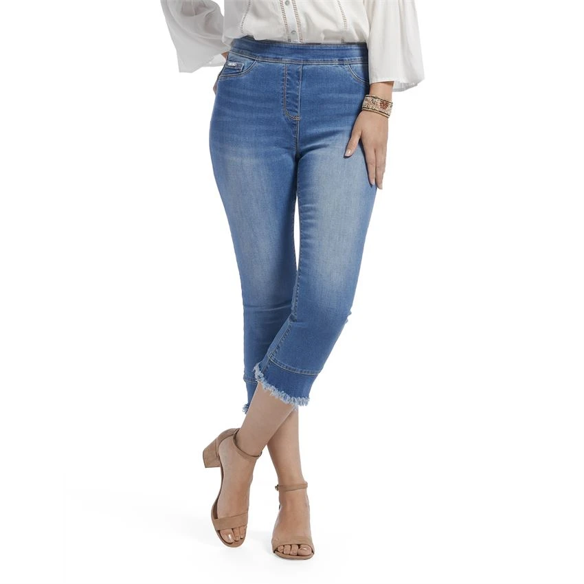 CoCo Carmen OMG Straight Leg Fringe Capri Jeans 2219001 3 CoCo Carmen OMG Straight Leg Fringe Capri Jeans 2219001