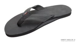 RAINBOW LADIES Single Layer Premier Leather With Arch Support Black