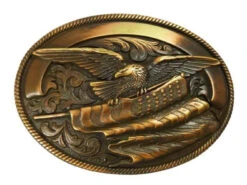 Nocona Men's Copper Eagle Flag Buckle