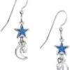 Silver Forest Star & Moon Pearlescent Earrings NE-0066A -Western Cowboy Equipment 41kMP9lxxdL. AC UX679 1