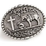 Nocona Men's Cowboy Prayer Belt Buckle 37374
