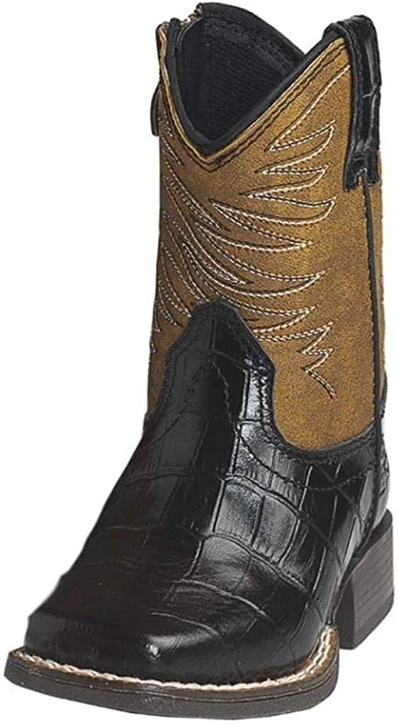 Ariat Western Boots Boys Fire Catcher Croco Print Zip Black A441000301 3 Ariat Western Boots Boys Fire Catcher Croco Print Zip Black A441000301