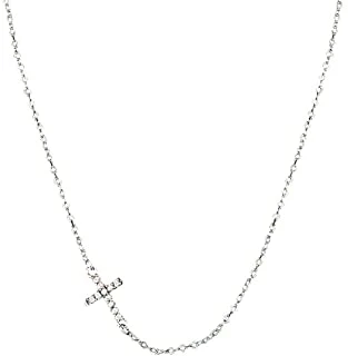 Montana Silversmiths Womens Montana Smith CZ Small Cross Necklace Silver NC1510 3 Montana Silversmiths Womens Montana Smith CZ Small Cross Necklace Silver NC1510