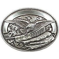 Nocona Men's Bald Eagle And American Flag Buckle 37034