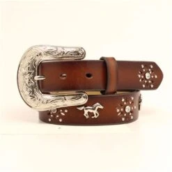 Ariat Western Belt Girls Horse Conchos Flower Cutouts A1305202