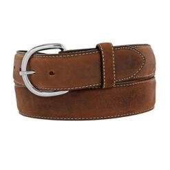 JUSTIN MEN'S BROWN CLASSIC WESTERN BELT 53709