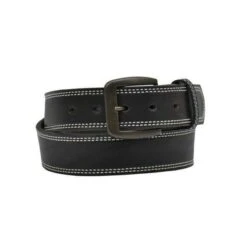 3D Belt Company Men's Black Latigo Double Stitched Belt D1130