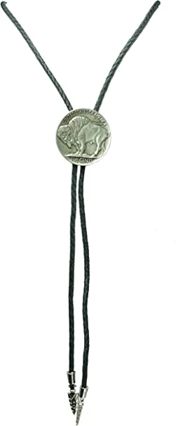M & F Western Men's Buffalo Nickel Bolo Tie Silver One Size 3 M & F Western Men's Buffalo Nickel Bolo Tie Silver One Size