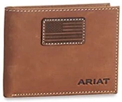Ariat Men's Flag Patch Bifold Wallet A3548544