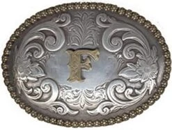 NOCONA OVAL INITIAL BUCKLE F - ACC BUCKLE - 37072-F