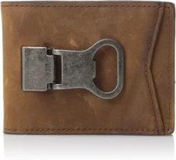 Nocona Men's Double Bifold Money Clip, Brown, One Size N548804