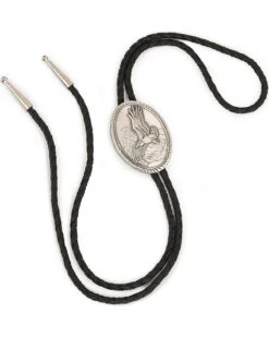 M & F Western Men's Antiqued Silver-Plated Eagle Bolo Ant Silver One Size