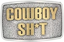 Montana Silversmiths Cowboy Sh*t Attitude Belt Buckles A923CST