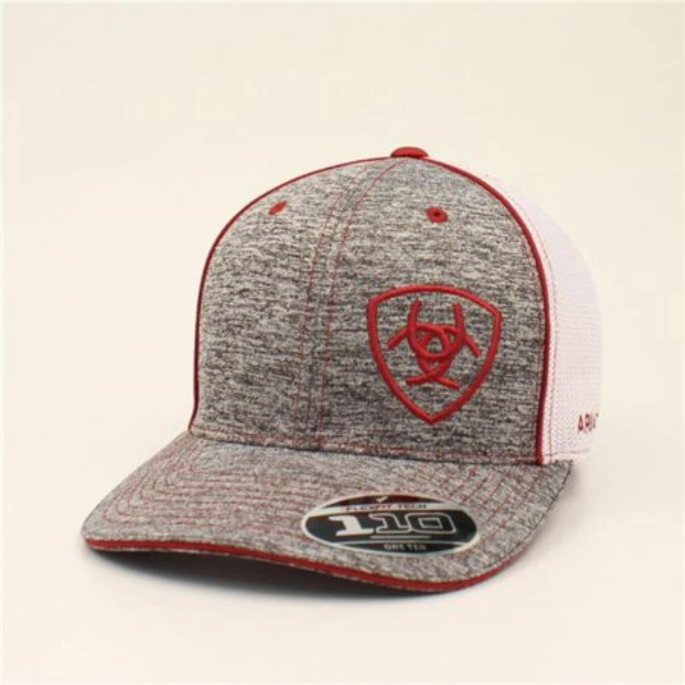 Ariat 1504909 Mens Embroidered Shield Cap - Grey 3 Ariat 1504909 Mens Embroidered Shield Cap - Grey