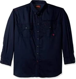 Ariat Men's Flame Resistant Vent Shirt, Navy 10019062