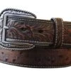 Ariat Ostrich Print Hand Tooled Belt A1017202 -Western Cowboy Equipment A1017202 1