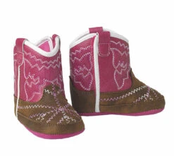 ARIAT LIL STOMPER INFANT PINK BOOTS - A442000302