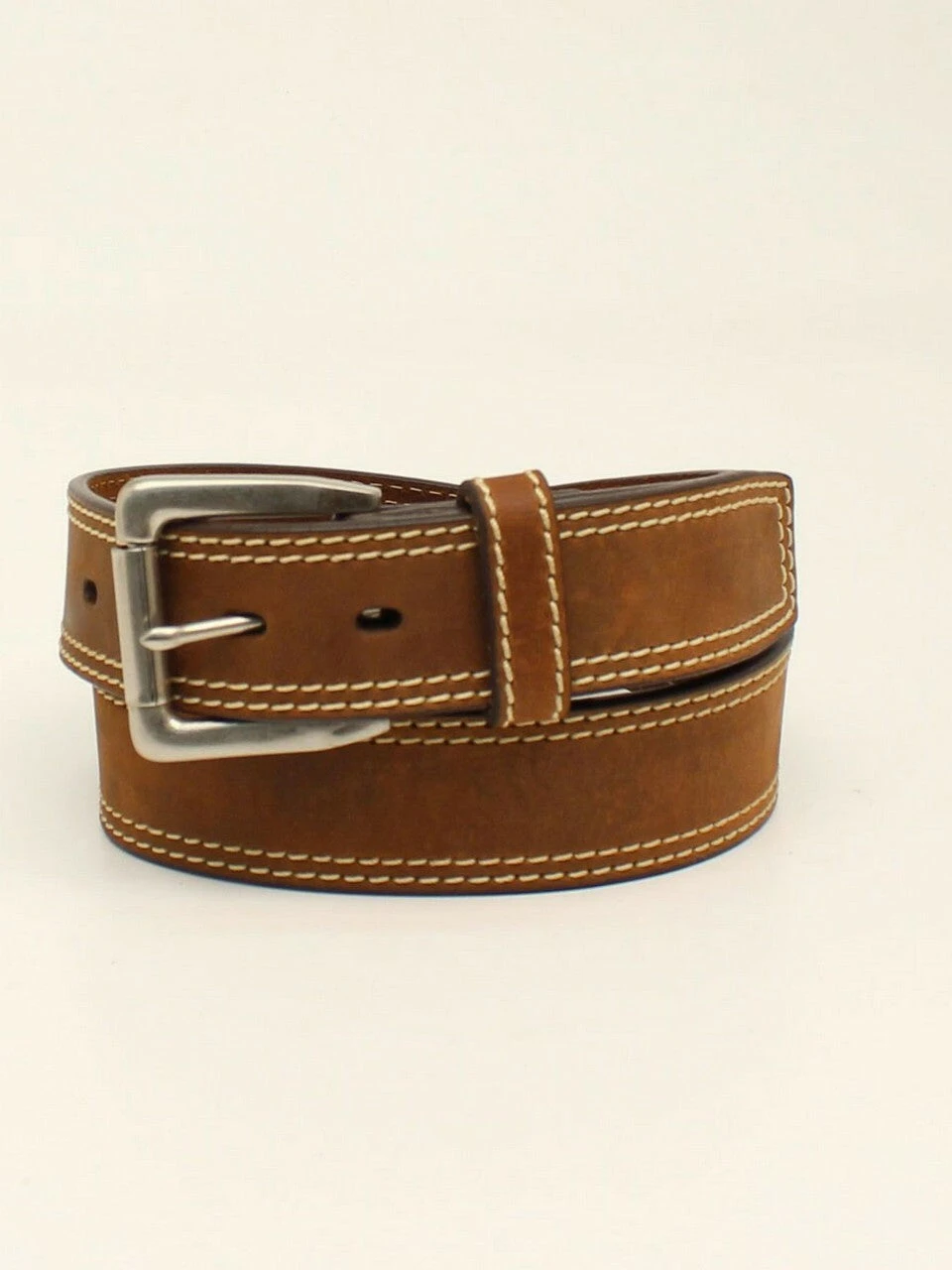 Ariat Men's Brown Double Stitched Belt A1037044 3 Ariat Men's Brown Double Stitched Belt A1037044