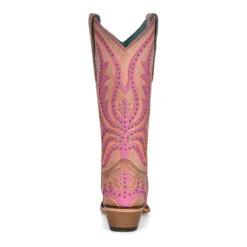 Ladies Corral Pink Overlay & Fluorescent Emrboidery Boots C3970 -Western Cowboy Equipment C3970 boot 13