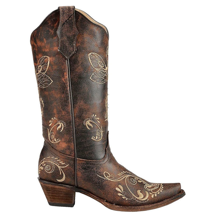 Circle G Ladies Dragonfly Embroidered Western Boots L5001 3 Circle G Ladies Dragonfly Embroidered Western Boots L5001