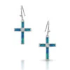 Montana Silversmiths River Of Lights Opal Cross Earrings ER4614 -Western Cowboy Equipment ER4614