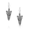 Montana Silversmiths Timber Ridge Arrowhead Earrings ER4879 -Western Cowboy Equipment ER4879 1