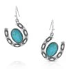 Montana Silversmiths Within Luck Turquoise Horseshoe Earrings ER5030