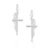 Montana Silversmiths Montana Silversmith Silver Artistry Faith Cross Earrings ER5148 -Western Cowboy Equipment ER51485589