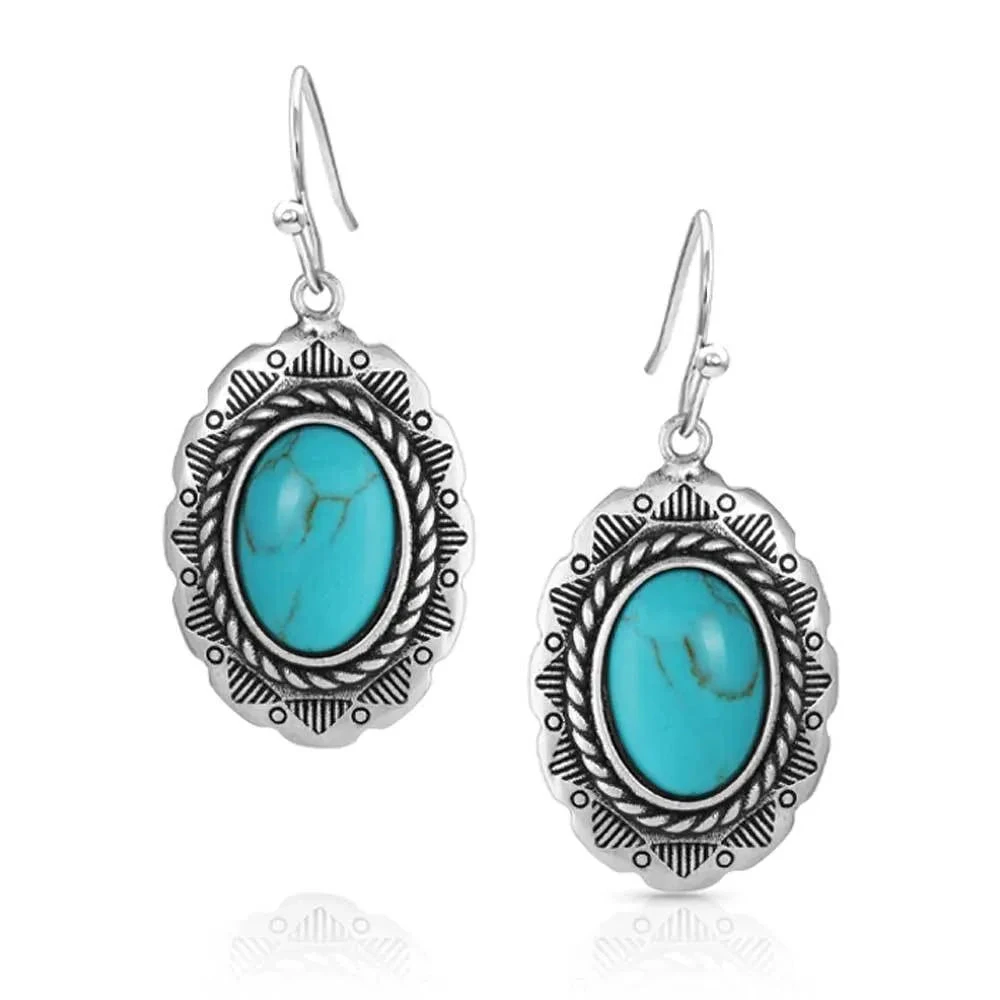 Montana Silversmiths Into The Blue Turquoise Earrings-ER5471 3 Montana Silversmiths Into The Blue Turquoise Earrings-ER5471