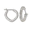 Montana Silversmiths Silver Heart Hoop With Crystal Earrings ER61504CZ -Western Cowboy Equipment ER61504CZ