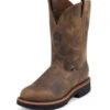Justin Boots Mens Work Blueprint Pull On Color Tan Gaucho 4440