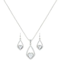 Montana Silversmiths Montana Silversmith Hearts On A Swing Jewelry Set JS3032
