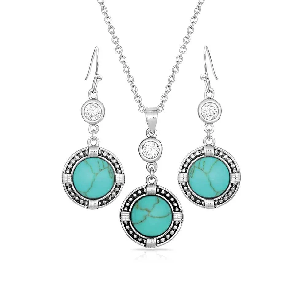 Montana Silversmiths True North Turquoise Jewelry Set-JS3218 3 Montana Silversmiths True North Turquoise Jewelry Set-JS3218