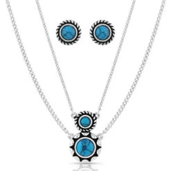 Montana Silversmiths Dueling Moons Silver Jewelry Set-JS5131