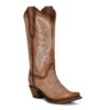 Circle G Ladies Brown Embroidery With Studs Snip Toe Boot L2041 -Western Cowboy Equipment L2041 boot 03 2000x 1
