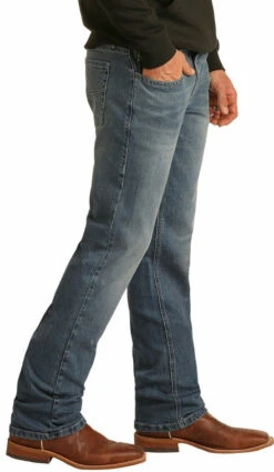 HOOEY SLIM FIT STRETCH STRAIGHT BOOTCUT JEANS #M1R1807 -Western Cowboy Equipment M1R1807 A 00241.1628199754