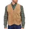Cripple Creek Snap Suede Leather Vest Tan ML3061-24