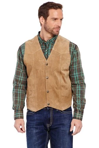 Cripple Creek Snap Suede Leather Vest Tan ML3061-24 3 Cripple Creek Snap Suede Leather Vest Tan ML3061-24