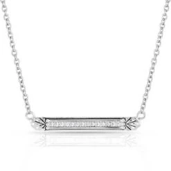 Montana Silversmiths Montana Silversmith Setting The Crystal Bar Necklace NC5171