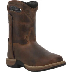 Kids Dan Post Tan Hayden Broad Square Toe Boots DPC2962